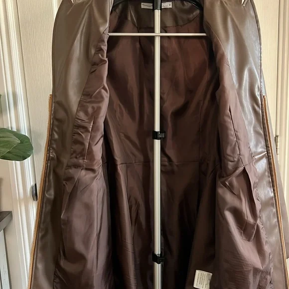 Brown Faux Lether Jacket by egreis size M - Picture 5 of 17